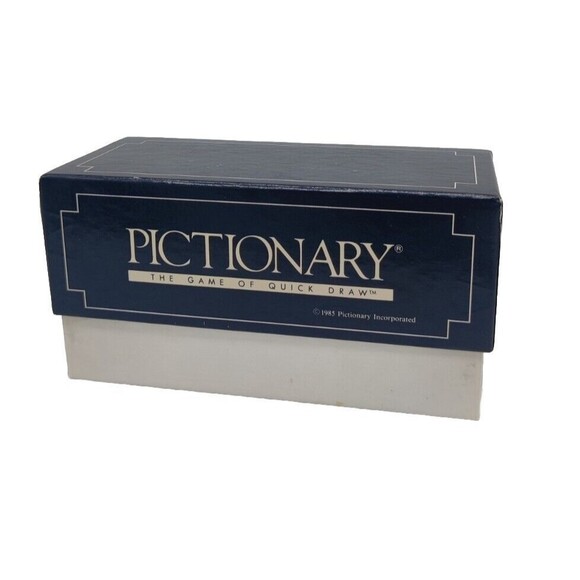 Vintage 1985 Pictionary 1st Edition Replacement Cards 1 Box Game Parts Pieces - Picture 1 of 12